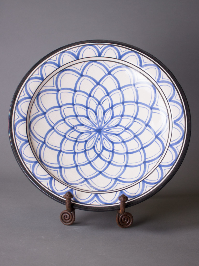 Keramikfat Rif Design – Blå Magrib 35cm